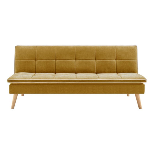 divano letto lunaria 3 posti colore senape 22aq11-7, dettaglio della struttura e finitura del divano