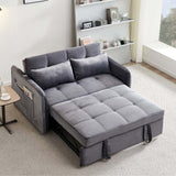 divano letto clorene in velluto grigio con tasche e presa usb laterale, divano in ambientazione, perfetto per ispirare l’arredamento del salotto