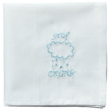 fazzoletto hankie crying blu, colore blu, taglia 25 x 25. dettaglio del prodotto da bagno