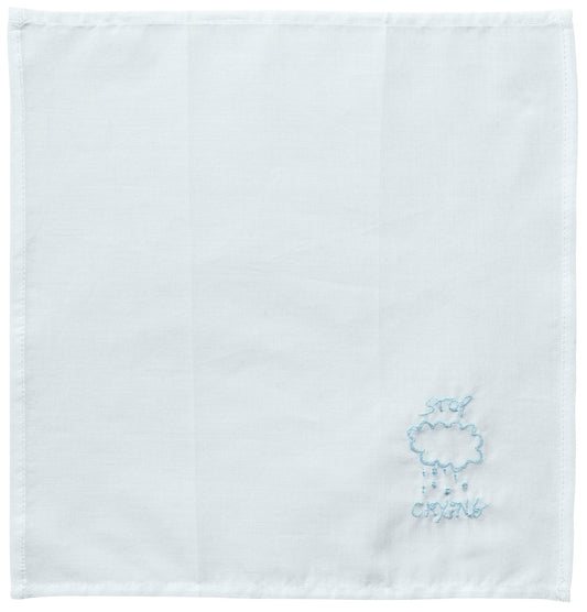 fazzoletto hankie crying blu, colore blu, taglia 25 x 25. dettaglio del prodotto da bagno