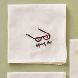 fazzoletto hankie amour nero, colore nero, taglia 25 x 25. dettaglio del prodotto da bagno