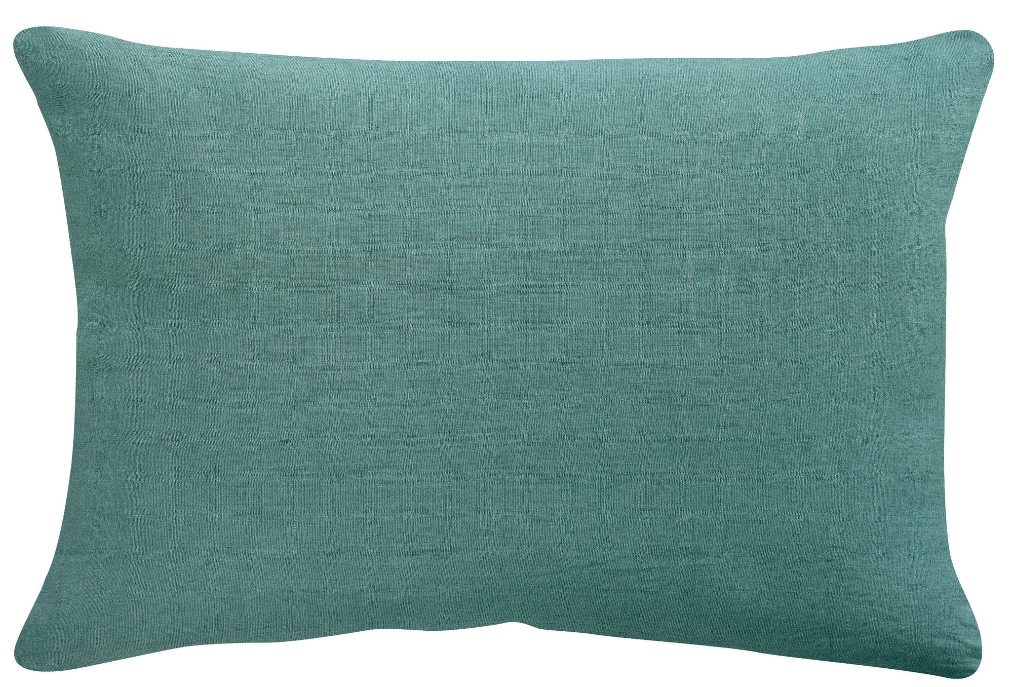 federa zeff prussia, colore prussia, taglia 50 x 75. federa per cuscino in tessuto naturale mostrata su fondo neutro