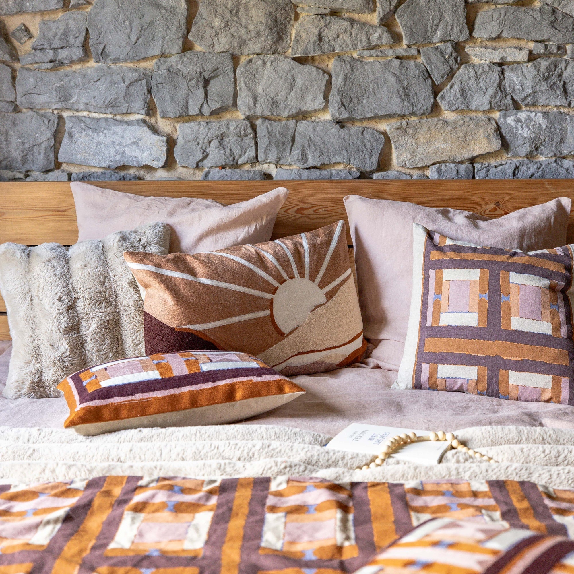 federa zeff aubepine, colore aubepine, taglia 65 x 65. perfetta per rivestire cuscini da letto o decorativi con stile e comfort