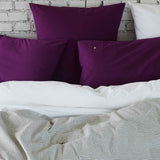 federa celeste pioggia viola, colore pioggia viola, taglia 50 x 70. ispirazione per l’arredamento