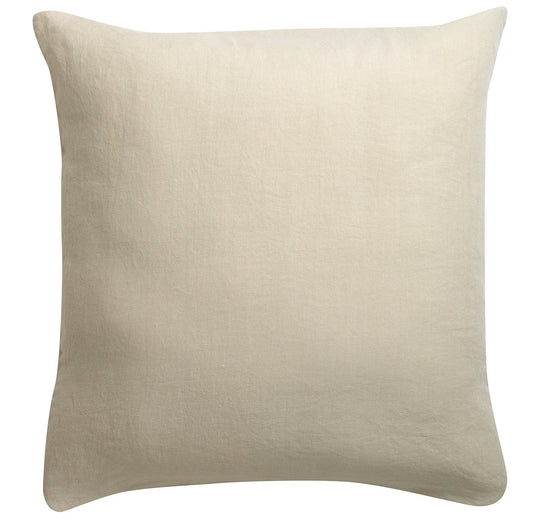 federa kala lino, colore lino, taglia 65 x 65. federa per cuscino in tessuto naturale mostrata su fondo neutro