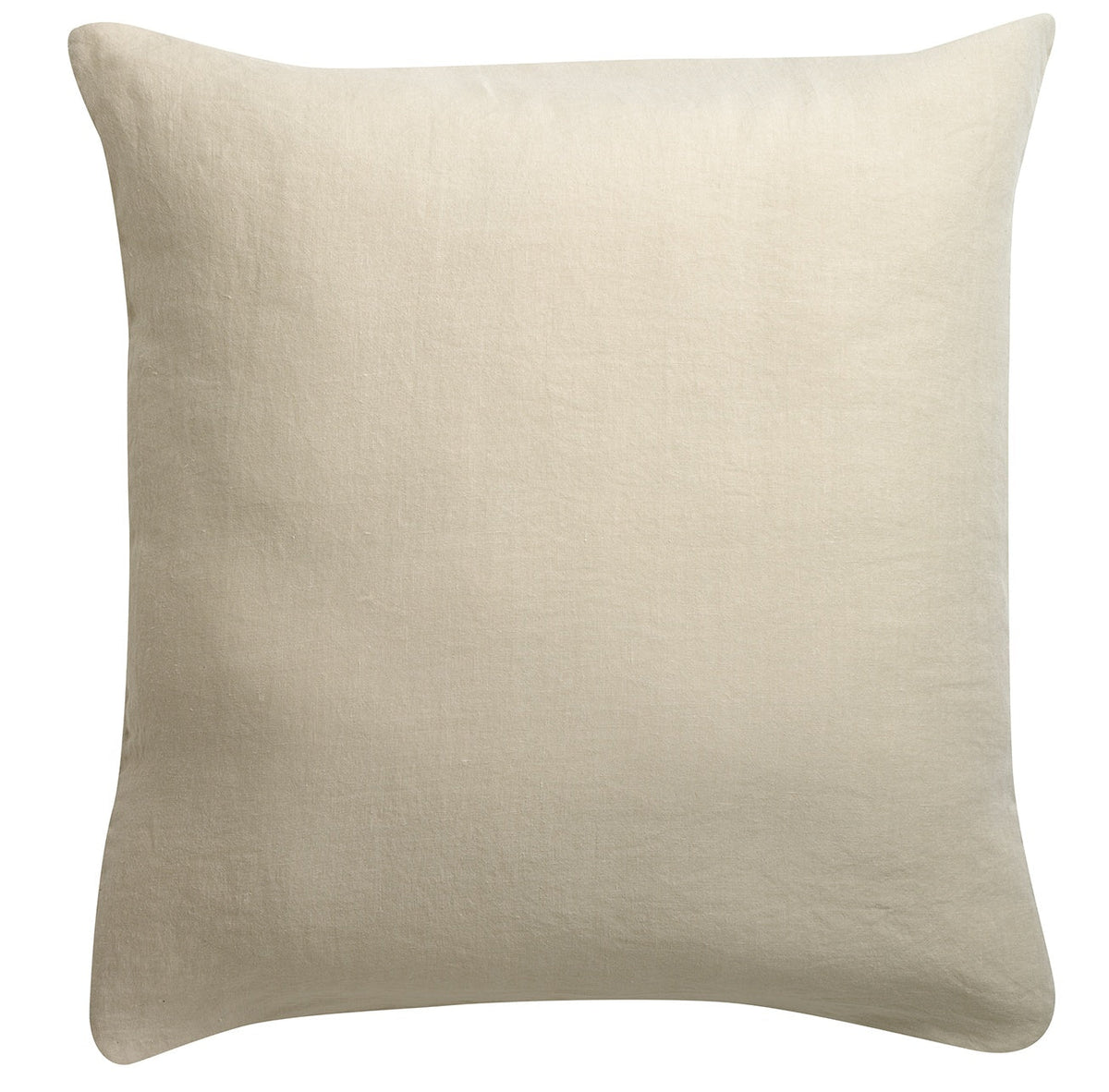 federa kala lino, colore lino, taglia 65 x 65. federa per cuscino in tessuto naturale mostrata su fondo neutro