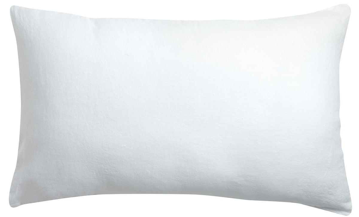 federa kala bianco, colore bianco, taglia 50 x 75. federa per cuscino in tessuto naturale mostrata su fondo neutro