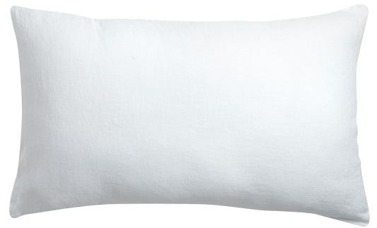 federa kala bianco, colore bianco, taglia 50 x 75. federa per cuscino in tessuto naturale mostrata su fondo neutro