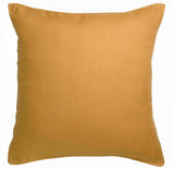 federa zeff ocra, colore ocra, taglia 65 x 65. federa per cuscino in tessuto naturale mostrata su fondo neutro