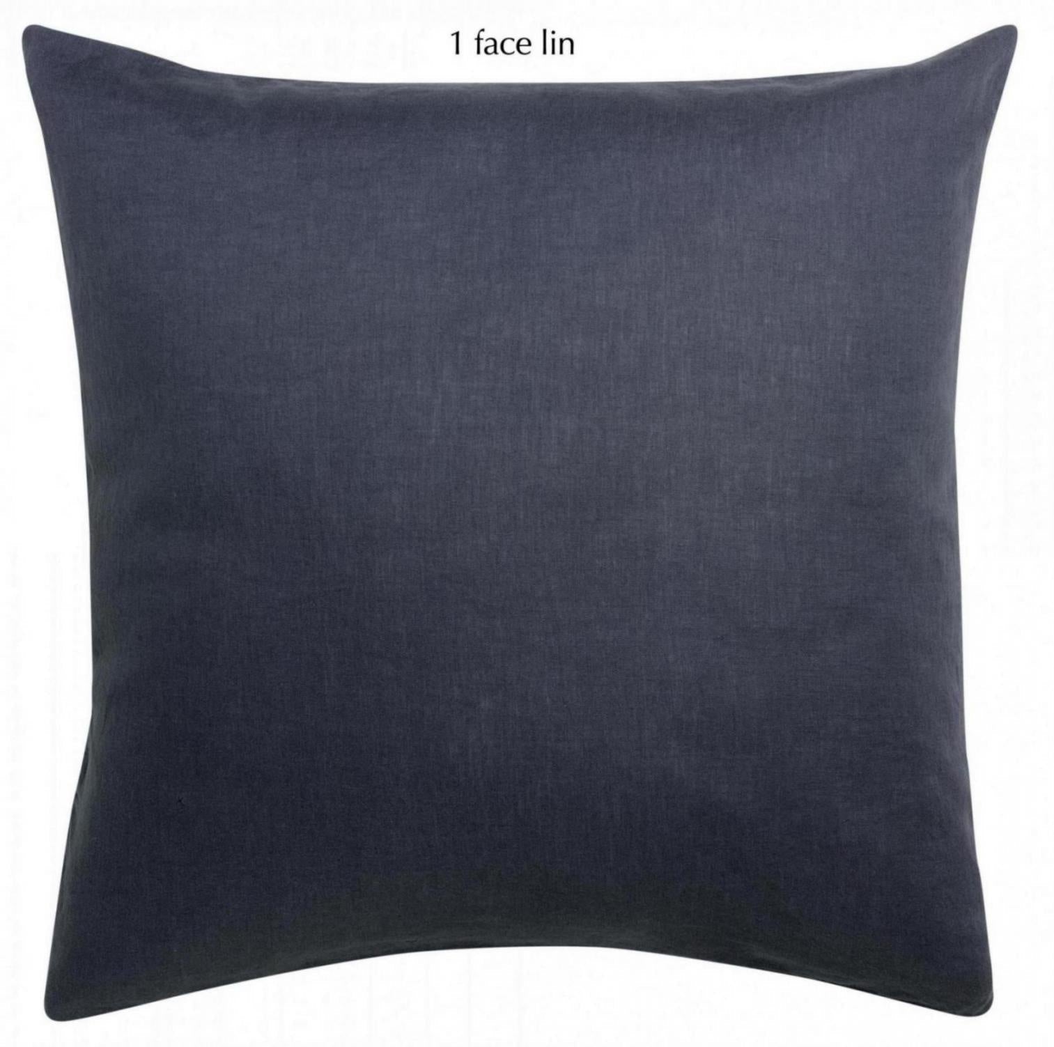 federa linco marina militare, colore marina militare, taglia 65 x 65. federa per cuscino in tessuto naturale mostrata su fondo neutro