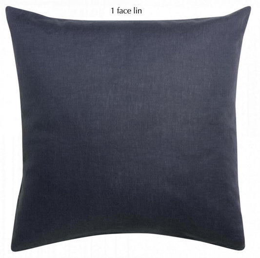 federa linco marina militare, colore marina militare, taglia 65 x 65. federa per cuscino in tessuto naturale mostrata su fondo neutro