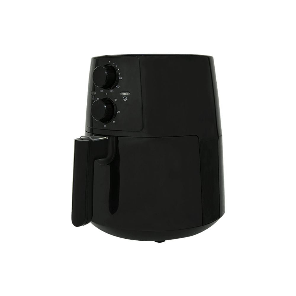 friggitrice ad aria luxell af04 girasole 5,5 litri 1500 watt, dettaglio del cestello antiaderente e comandi digitali