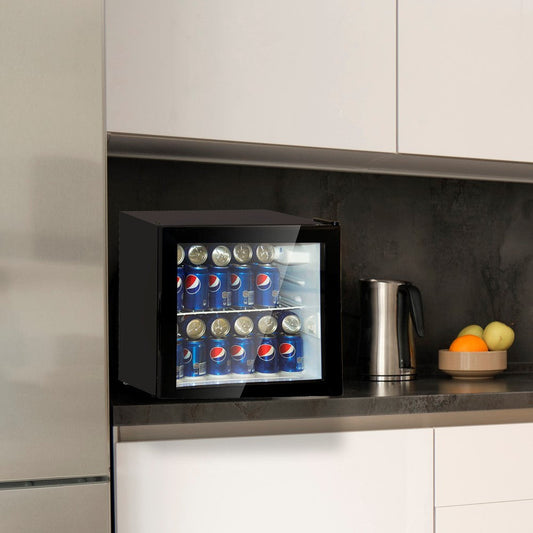 samet cantina52 defrost nera 46 litri reversibile, frigorifero a libera installazione spazioso e versatile