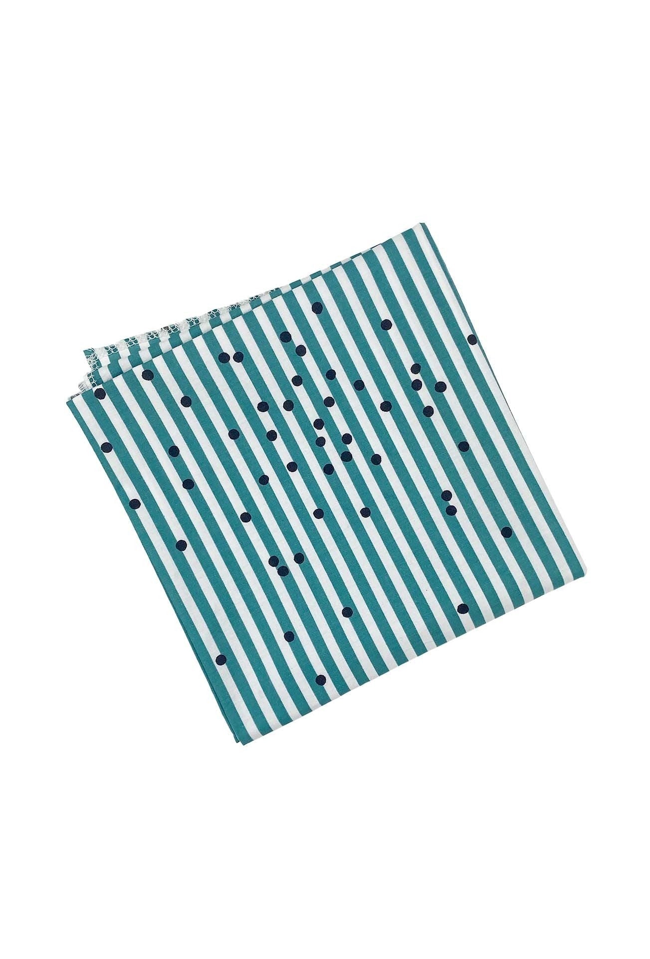 furoshiki no waste rayures peacock, colore peacock, taglia 70 x 70. alternativa ecologica ai tradizionali incarti regalo