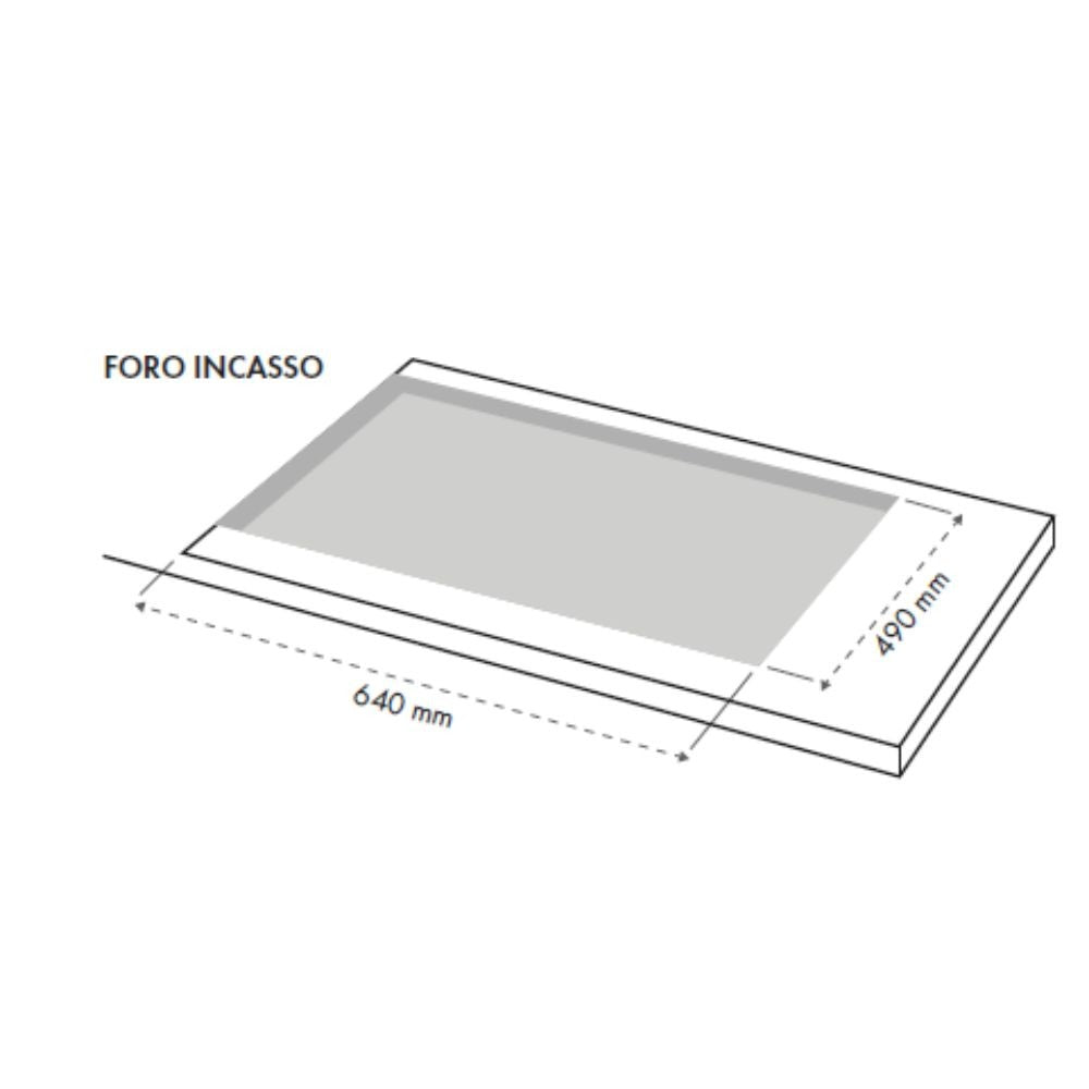 piano cottura samet dafne70 a gas da incasso 5 fuochi 70 cm in vetro bianco, piano gas installato in cucina funzionale