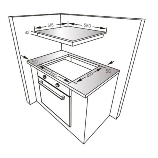 piano cottura daewoo h6g40l2it 4 fuochi colore inox, dettaglio dei bruciatori e delle griglie in ghisa