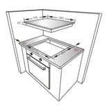 piano cottura daewoo h6g40l2it 4 fuochi colore inox, dettaglio dei bruciatori e delle griglie in ghisa