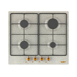 samet piano cottura 4 fuochi da 60 cm avena diomede, piano cottura a gas visto frontalmente, classico ed efficiente