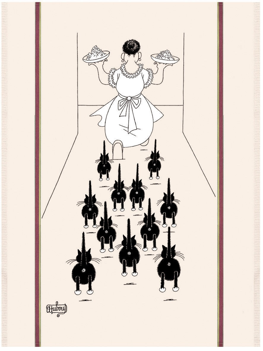 grande strofinaccio dubout a table ecru, colore ecru, taglia 60 x 80. strofinaccio piegato su fondo neutro per mostrare texture e finiture