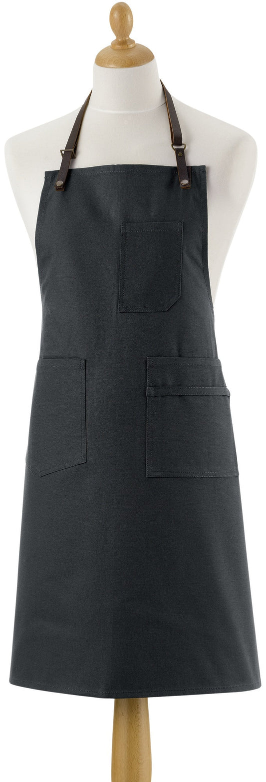 grembiule da cucina leo nero, colore nero, taglia 70 x 90. grembiule  su sfondo neutro per una visione chiara del prodotto