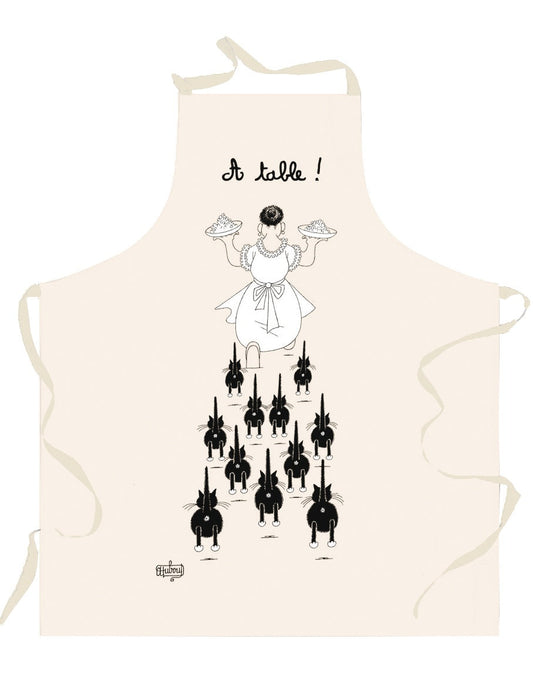 grembiule da cucina dubout a table ecru, colore ecru, taglia 85 x 72. grembiule  su sfondo neutro per una visione chiara del prodotto 908