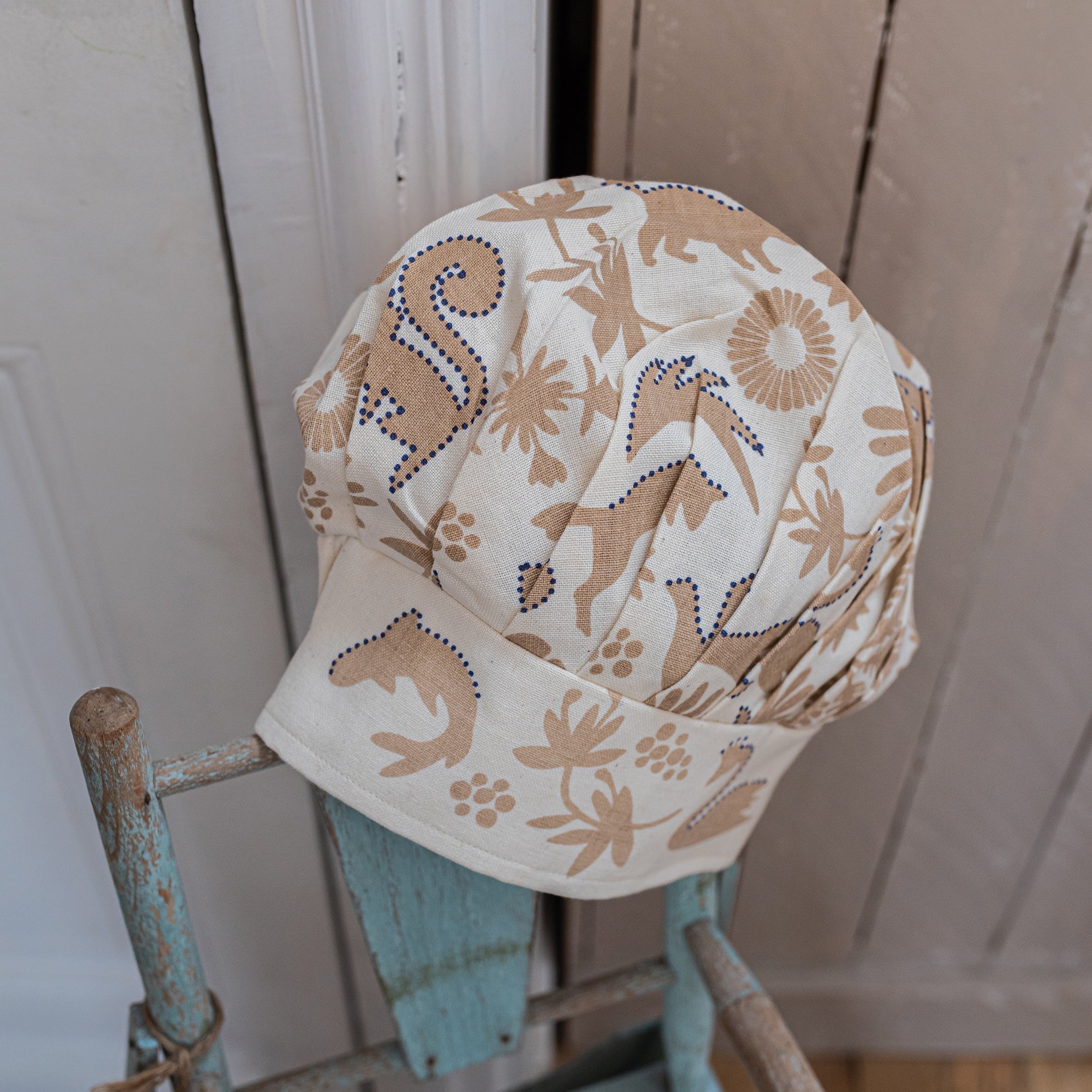 grembiule da cucina e toque in cotone biologico pandi naturale, colore naturale, taglia 52 x 63. perfetto per proteggere i vestiti durante la preparazione dei pasti