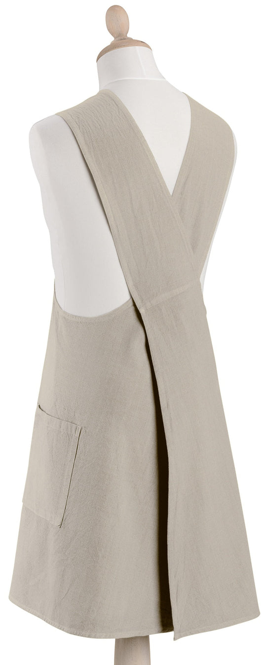 grembiule da cucina giapponese riciclato haru spago, colore spago, taglia 78 x 100. realizzato in 100% cotone riciclato, resistente e comodo per l’uso quotidiano in cucina