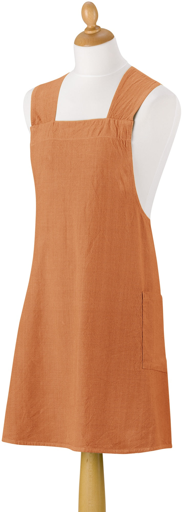 grembiule da cucina giapponese riciclato haru caramello, colore caramello, taglia 78 x 100. grembiule  su sfondo neutro per una visione chiara del prodotto
