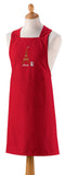 grembiule da cucina giapponese riciclato tour eiffel rosso, colore rosso, taglia 125 x 85. grembiule  su sfondo neutro per una visione chiara del prodotto