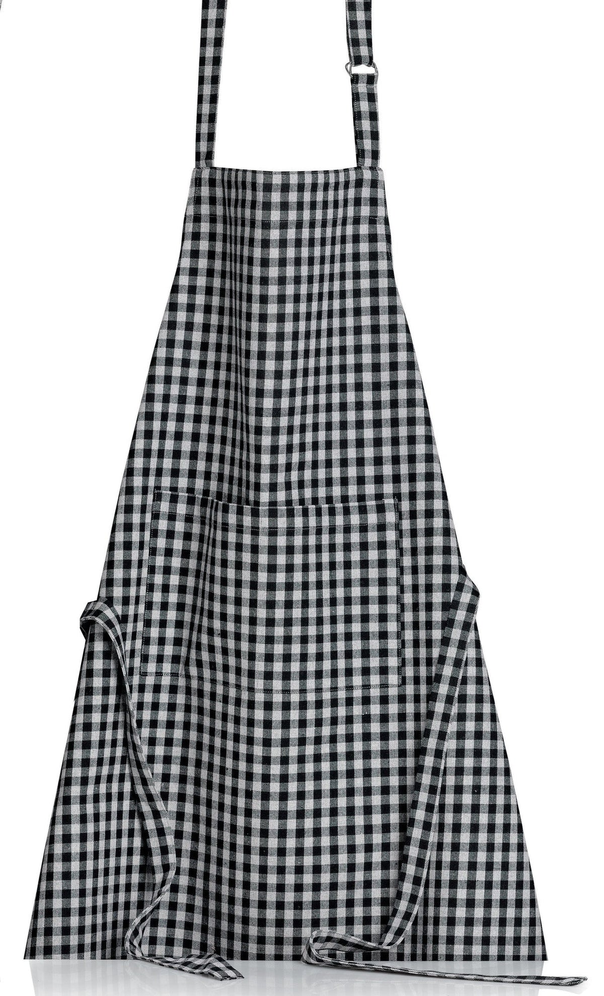 grembiule da cucina riciclato billie nero/grigio, colore nero/grigio, taglia 80 x 85. grembiule  su sfondo neutro per una visione chiara del prodotto