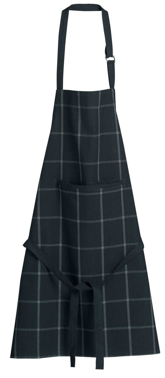 grembiule da cucina riciclato doha nero, colore nero, taglia 80 x 85. grembiule  su sfondo neutro per una visione chiara del prodotto