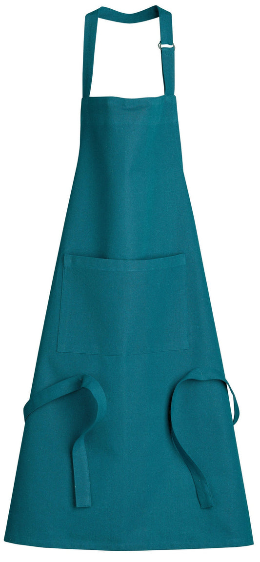 grembiule da cucina riciclato dario pavone, colore pavone, taglia 85 x 72. grembiule  su sfondo neutro per una visione chiara del prodotto