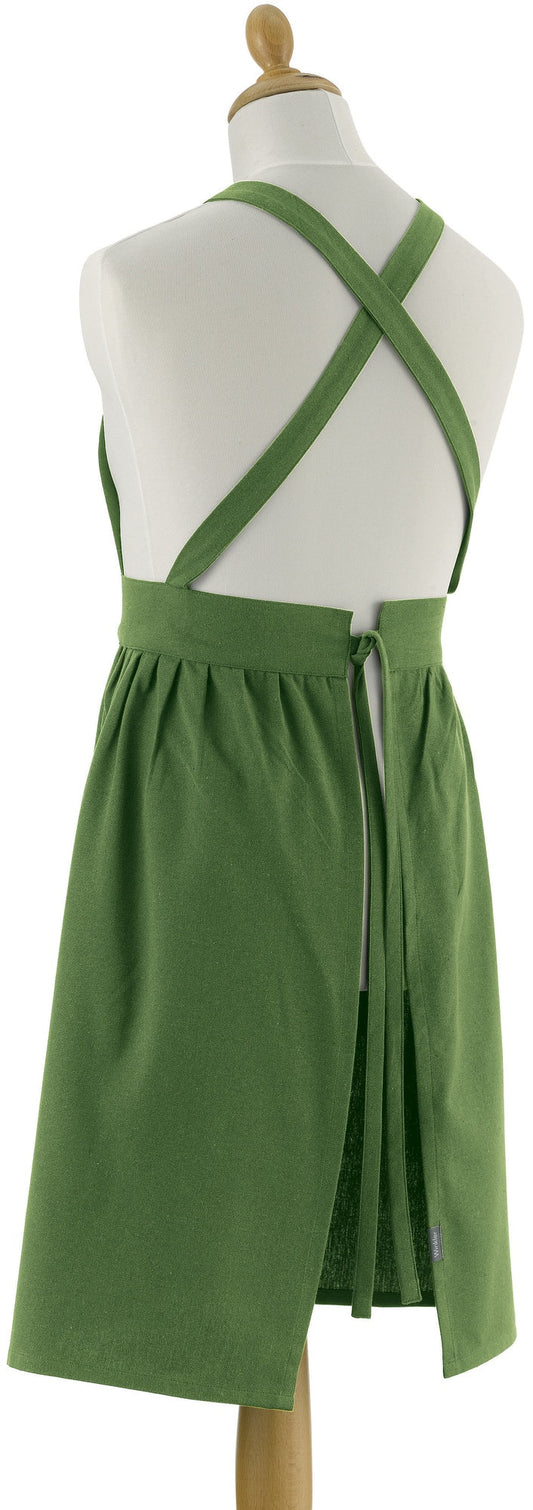 grembiule da cucina riciclato eva verde, colore verde, taglia 95 x 85. realizzato in 80% cotone riciclato 20% poliestere, resistente e comodo per l’uso quotidiano in cucina