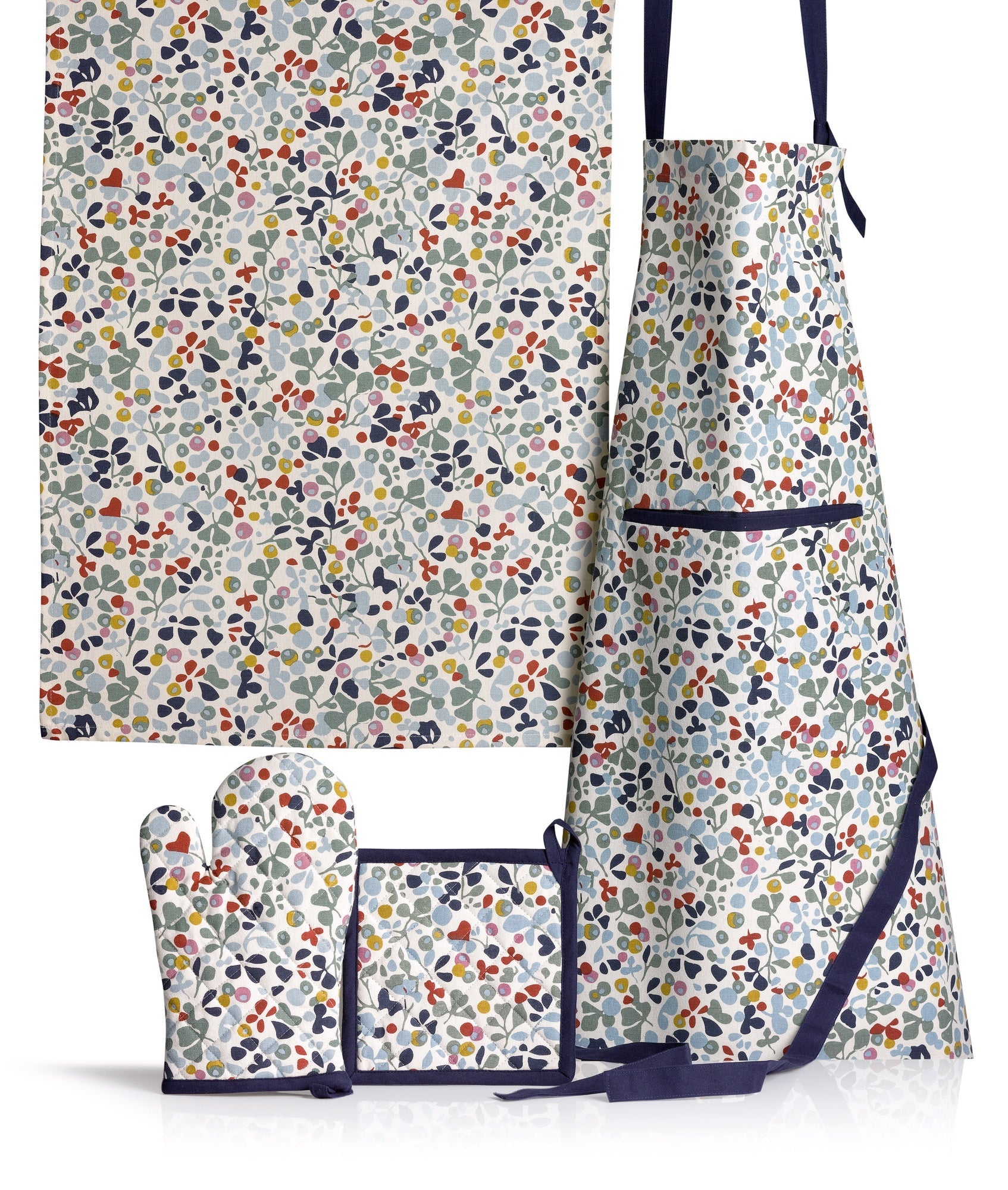 grembiule da cucina riciclato con tasca greta multico, colore multico, taglia 72 x 85. realizzato in 100% cotone riciclato, resistente e comodo per l’uso quotidiano in cucina