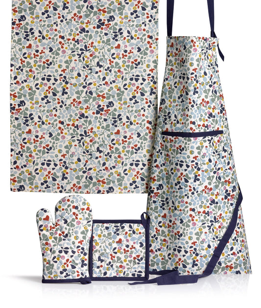 grembiule da cucina riciclato con tasca greta multico, colore multico, taglia 72 x 85. realizzato in 100% cotone riciclato, resistente e comodo per l’uso quotidiano in cucina