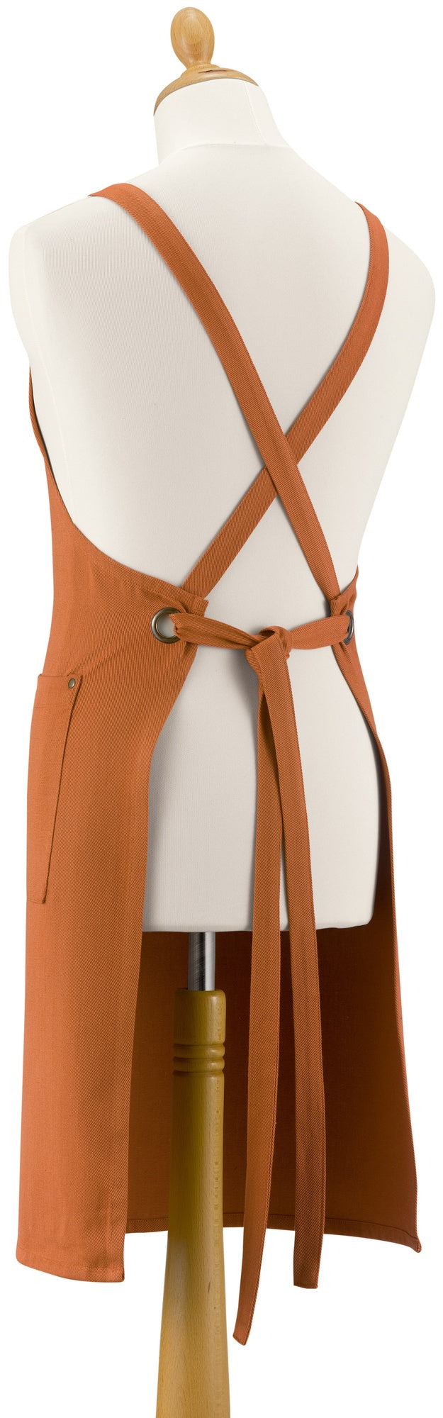 grembiule da cucina riciclato con tasche artisan cannella, colore cannella, taglia 72 x 85. realizzato in 100% cotone riciclato, resistente e comodo per l’uso quotidiano in cucina