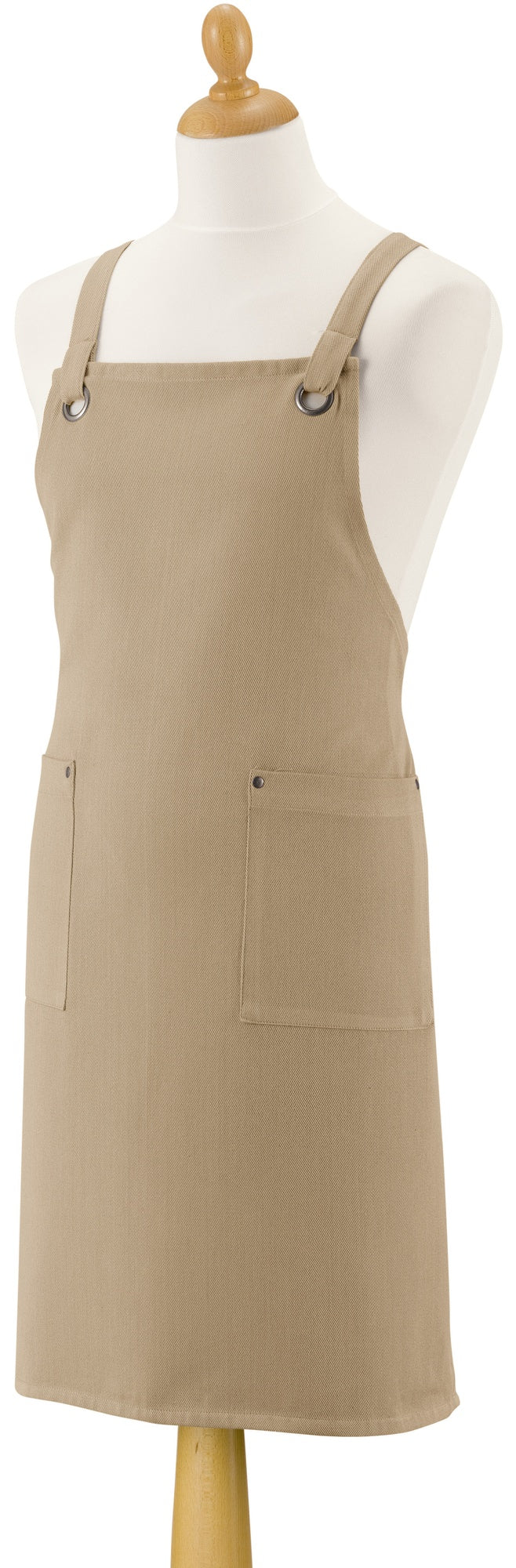 grembiule da cucina riciclato con tasche artisan cammello, colore cammello, taglia 72 x 85. grembiule  su sfondo neutro per una visione chiara del prodotto