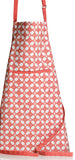 grembiule da cucina rivestito riciclato fatou corallo, colore corallo, taglia 72 x 85. grembiule  su sfondo neutro per una visione chiara del prodotto