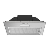 cappa incasso sottopensile samet gruppo basic 52 luce led 3 livelli velocità inox classe c, gruppo tecnico per mobili visto frontalmente