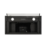 cappa integrata sottopensile samet kripto60 luce led 3 livelli velocità nero classe d, gruppo assemblato per dimostrazione del funzionamento