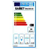 gruppo cappa samet sottopensile motore singolo 3 livelli tornado 60 inox classe d, dettaglio di guide, supporti e sistemi scorrevoli