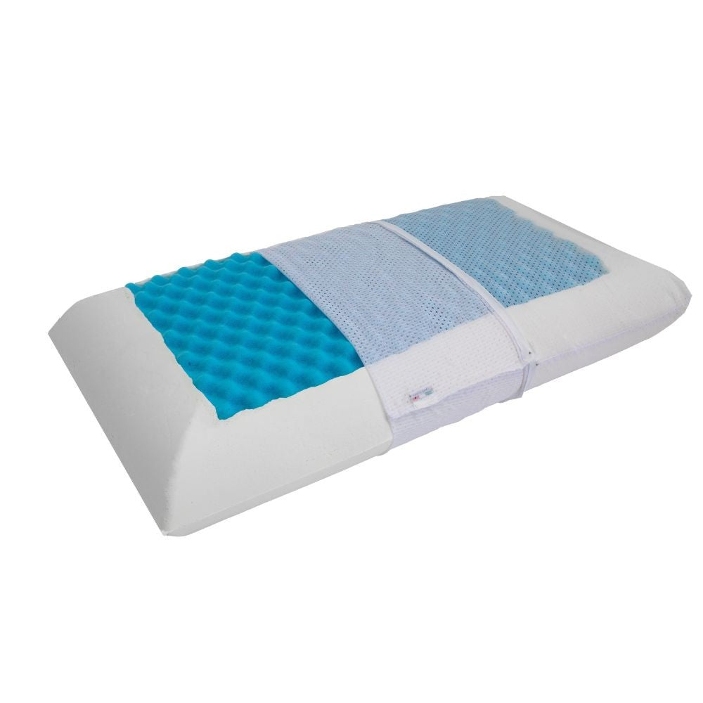 guanciale memory con inserto gel h.15, guanciale ergonomico per un riposo confortevole