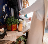 guanto da cucina e presina riciclati jona naturale, colore naturale, taglia 15 x 30. realizzato in esterno 80% cotone 20% poliestere imbottitura 100% cotone, ideale per maneggiare pentole e teglie calde in sicurezza