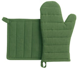 guanto da cucina e presina riciclati jona verde, colore verde, taglia 15 x 30. guanto da cucina su sfondo neutro per una visione chiara del prodotto