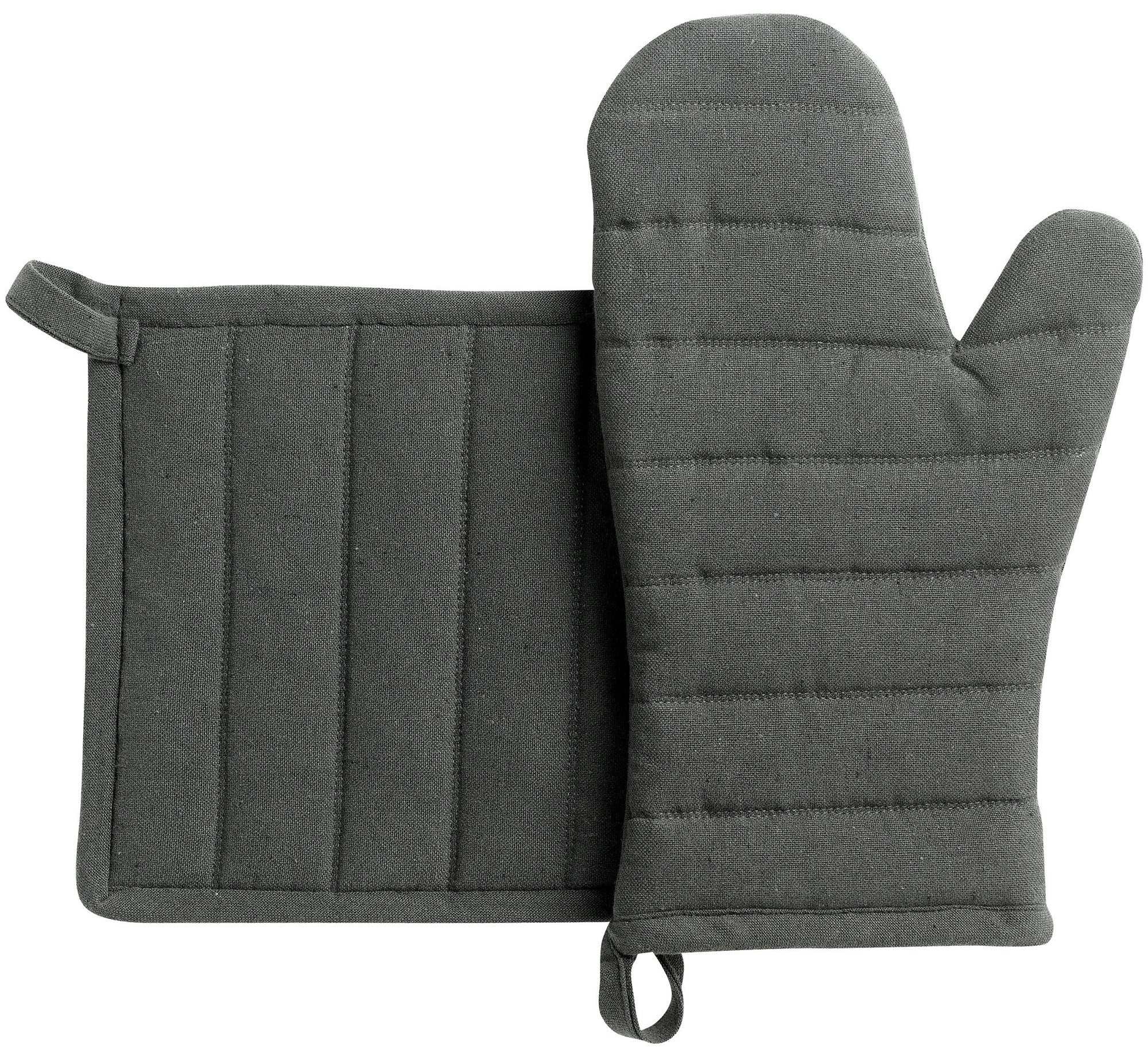 guanto da cucina e presina riciclati jona ombra, colore ombra, taglia 15 x 30. guanto da cucina su sfondo neutro per una visione chiara del prodotto