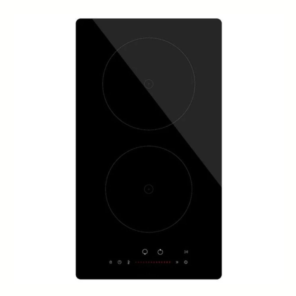 piano cottura ad induzione domino bolero squad i 2100 29 cm. 2 zone di cottura con 9 livelli di potenza, piano cottura a induzione visto frontalmente