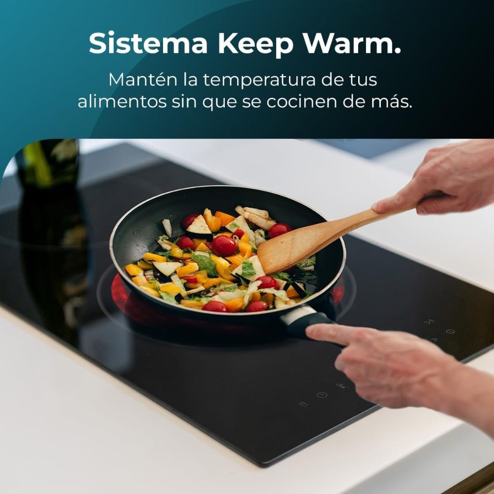 piano cottura ad induzione domino bolero squad i 2100 29 cm. 2 zone di cottura con 9 livelli di potenza, design elegante e pulito per cucine contemporanee