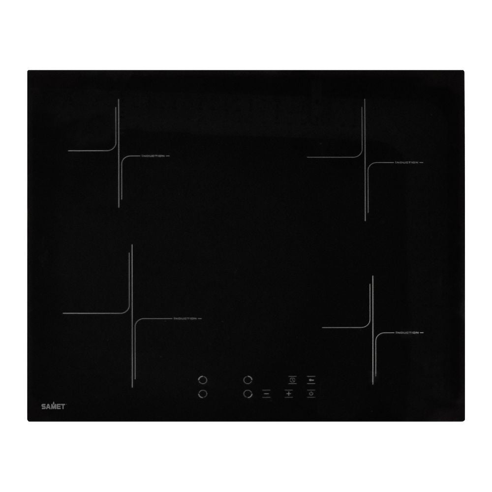 samet piano cottura induzione etna60 f 4 zone 60 cm, piano cottura a induzione visto frontalmente