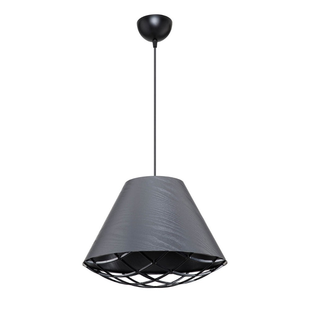 lampada da soffitto ayda asz1560 con paralume in tessuto antracite, lampada a sospensione con luce diretta, perfetta per tavolo da pranzo o cucina