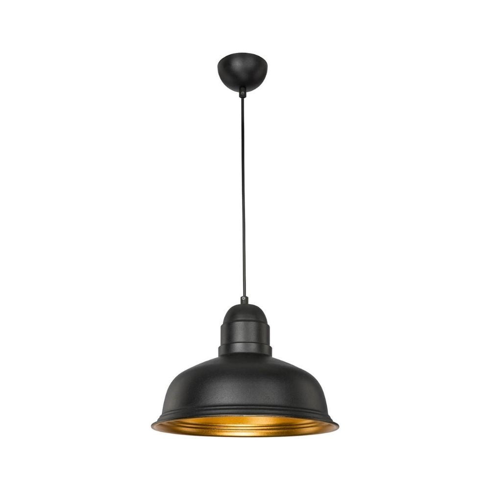 lampada a sospensione kumbet mdl3053 metallo nero interno oro, lampada a sospensione con luce diretta, perfetta per tavolo da pranzo o cucina